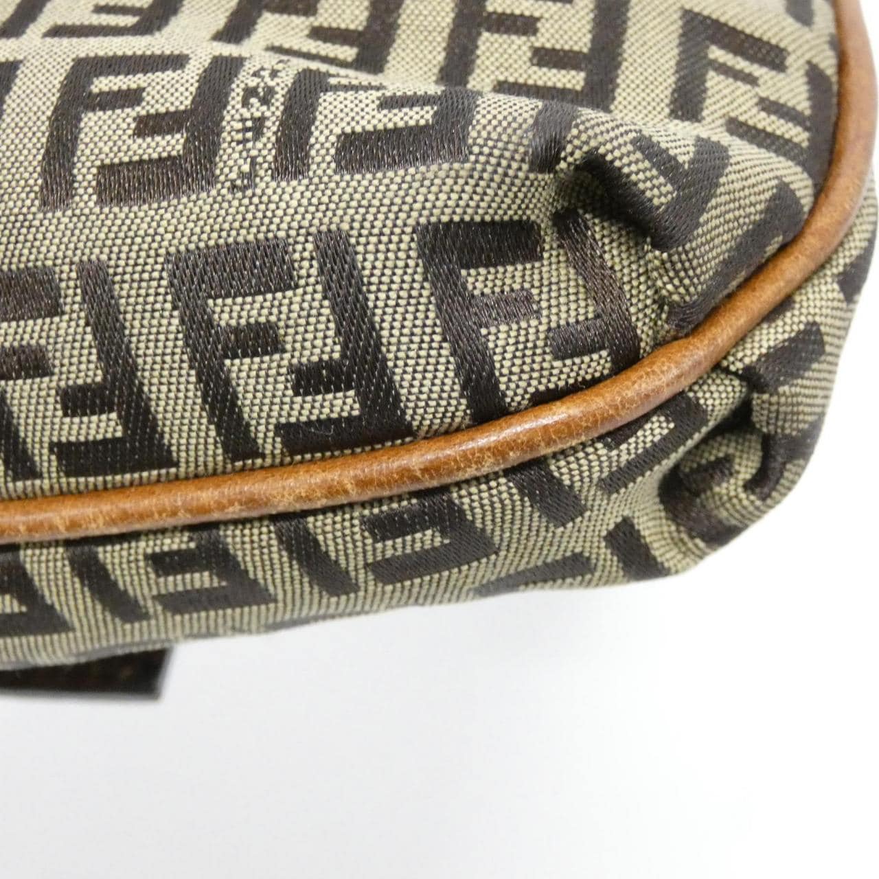 FENDI 8BT075 TN9 Shoulder Bag Canvas 米色 帆布 中古品B - 縮圖 3