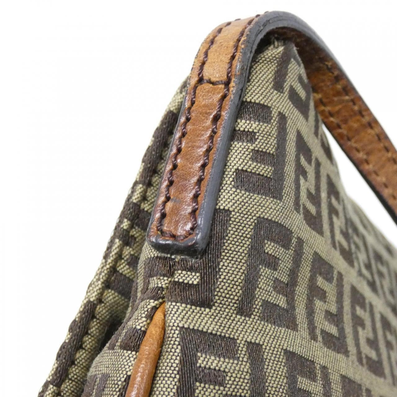 FENDI 8BT075 TN9 Shoulder Bag Canvas 米色 帆布 中古品B - 縮圖 5