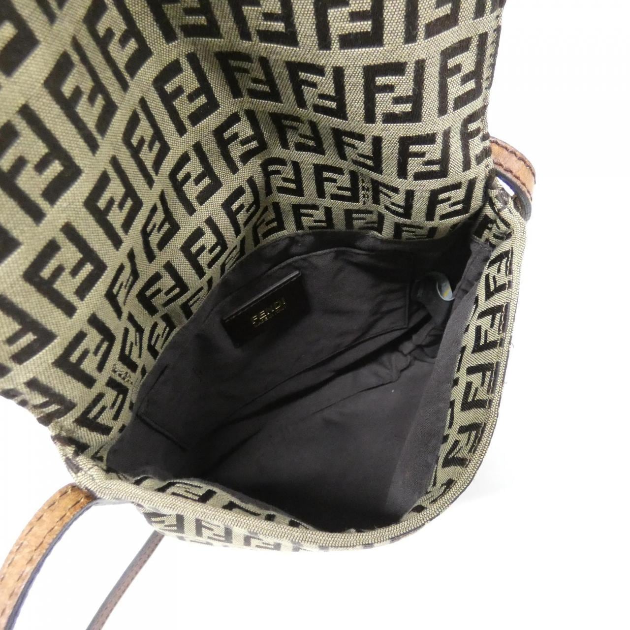FENDI 8BT075 TN9 Shoulder Bag Canvas 米色 帆布 中古品B - 縮圖 8