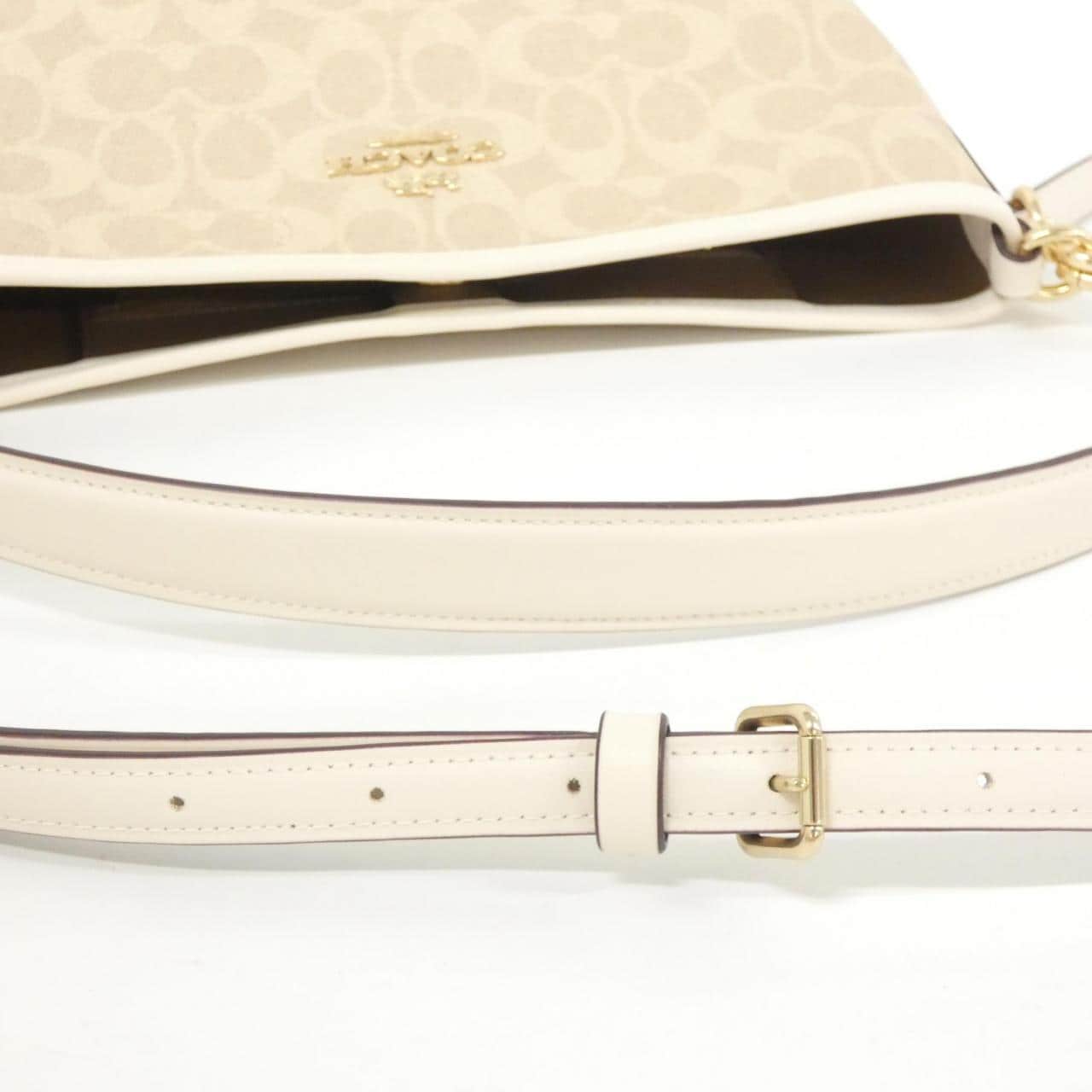 COACH CT800 Shoulder Bag Canvas Black Canvas - Thumbnail 5