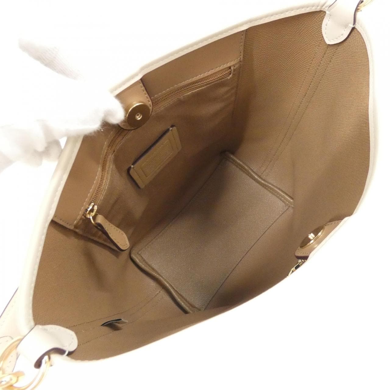 COACH CT800 Shoulder Bag Canvas Black Canvas - Thumbnail 6