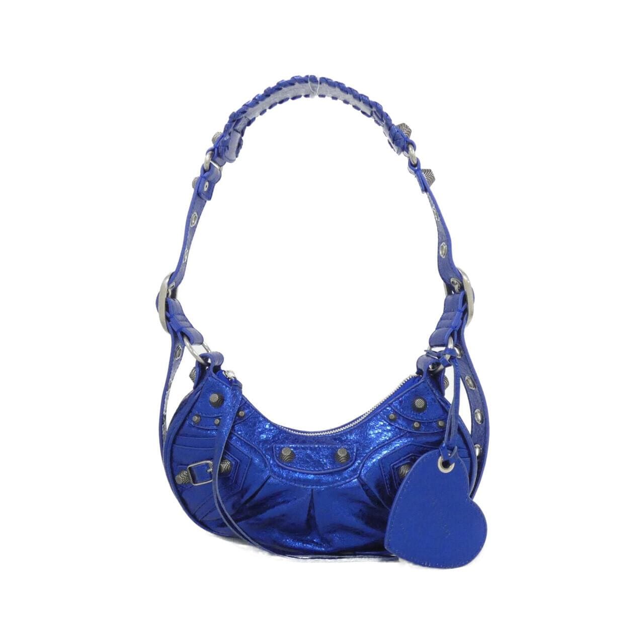 BALENCIAGA Le Cagole 671309 0GT3Y Shoulder Bag Lambskin Black