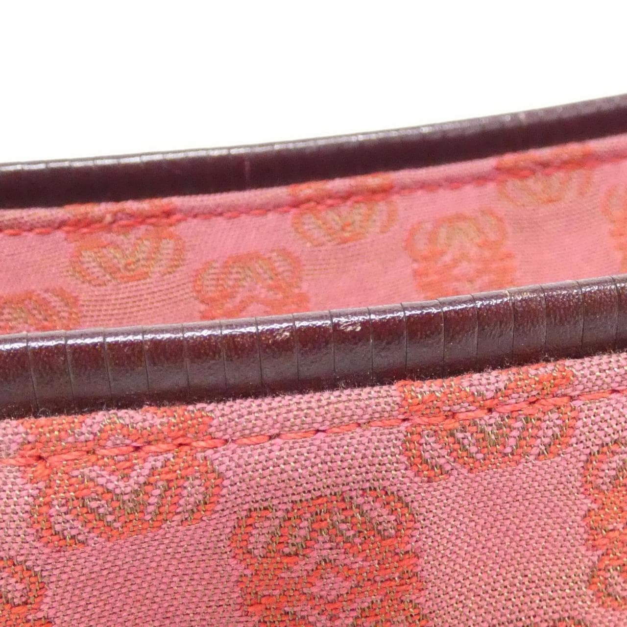 LOEWE Shoulder Bag Lambskin 紅色 羊皮 中古品B - 縮圖 4