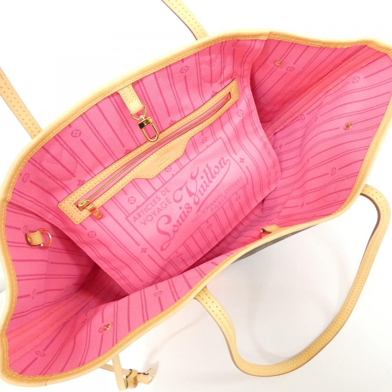 LOUIS VUITTON Neverfull M48613 Bag Monogram 黑色 Monogram 中古品A - 縮圖 8