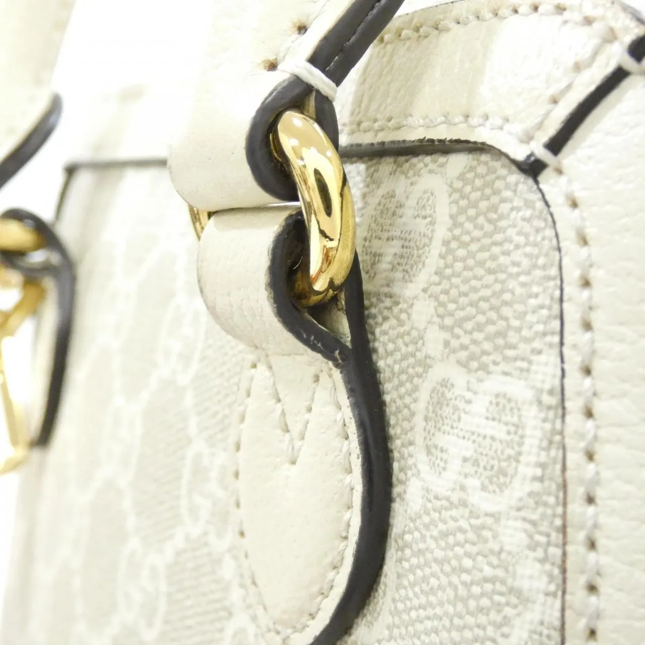 GUCCI Horsebit 1955 677212 UULAG Handbag Canvas Black Canvas Rank A - Thumbnail 7