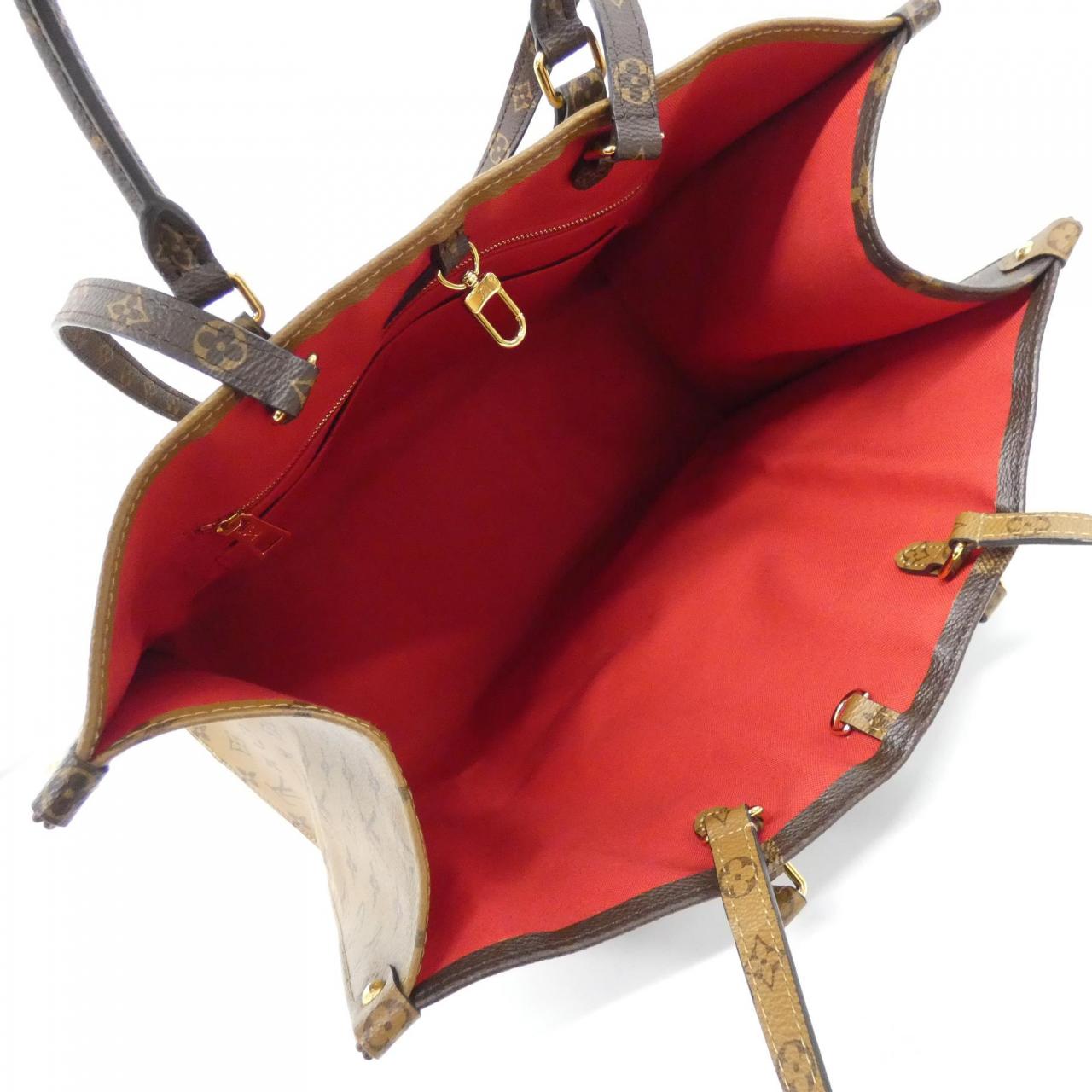 LOUIS VUITTON OnTheGo M44576 Bag Monogram 黑色 Monogram 中古品A - 縮圖 6