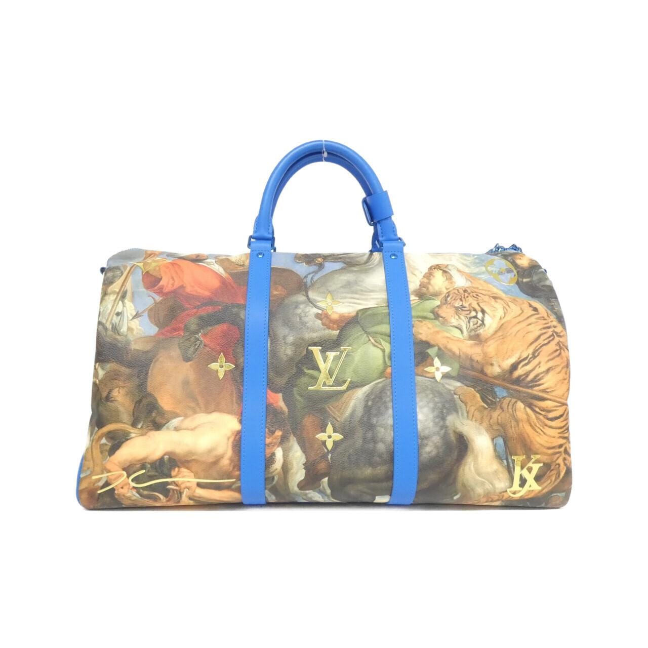 LOUIS VUITTON Keepall M43344 Boston Bag Monogram Blue Monogram Rank A - Thumbnail 2