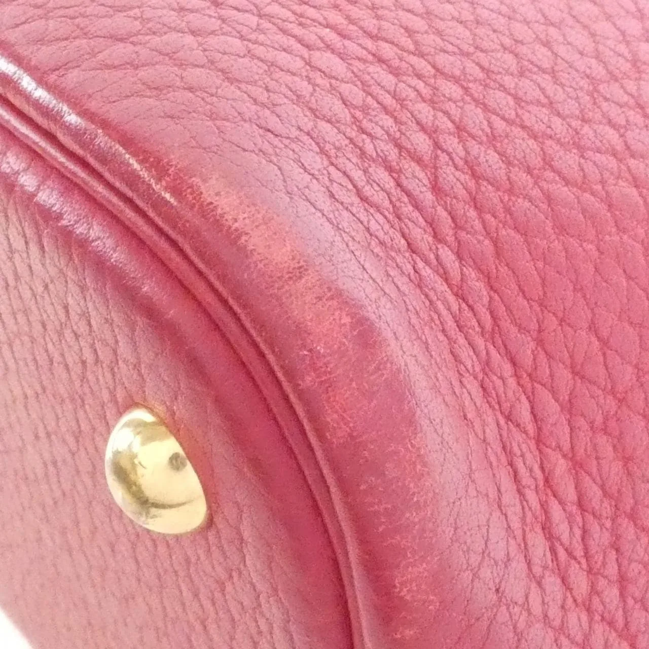 HERMES Bolide 023350CC Handbag Leather Rouge 皮革 中古品B - 縮圖 3