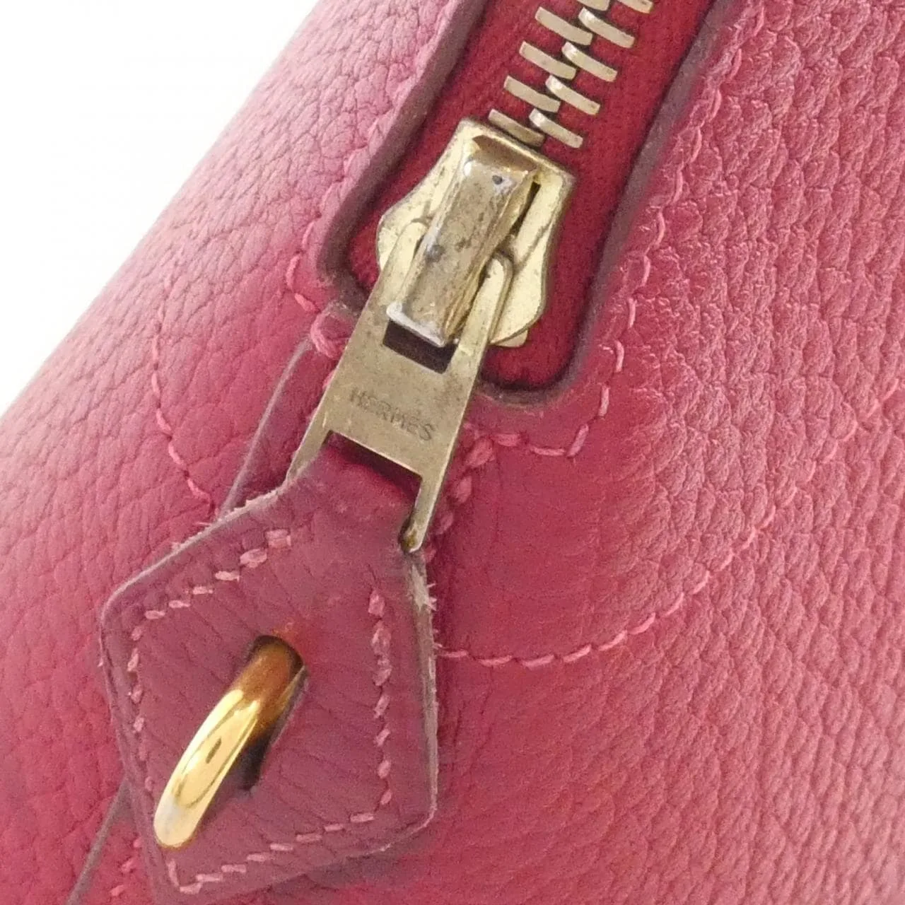 HERMES Bolide 023350CC Handbag Leather Rouge 皮革 中古品B - 縮圖 4
