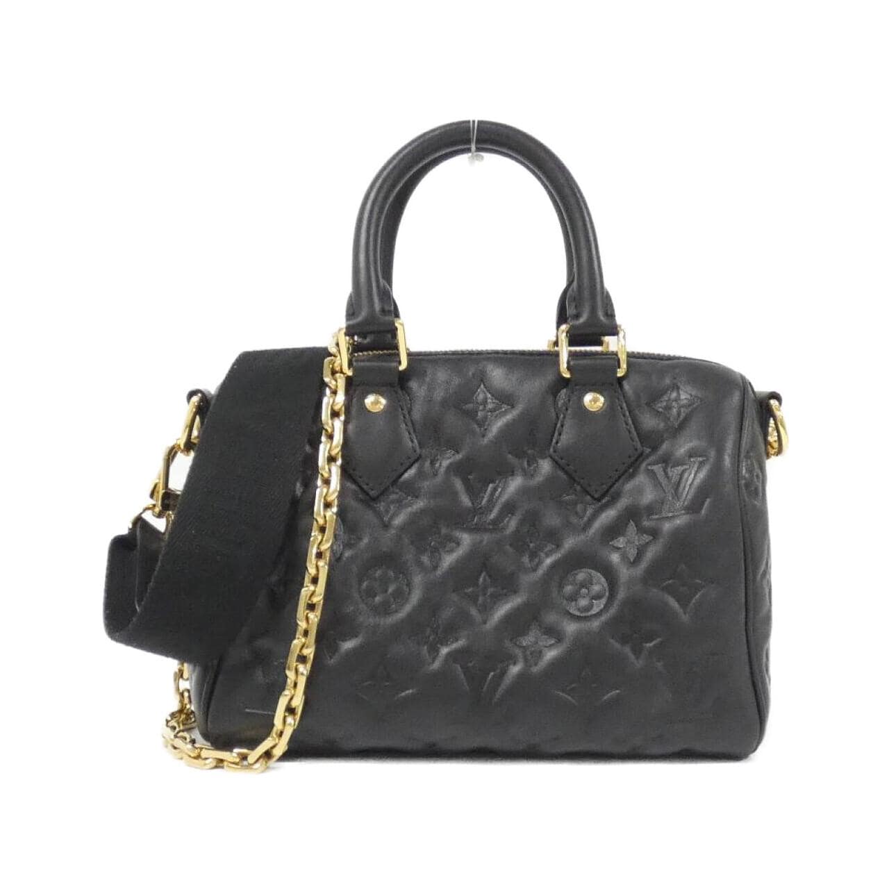 LOUIS VUITTON Speedy M58631 Boston Bag Lambskin Black