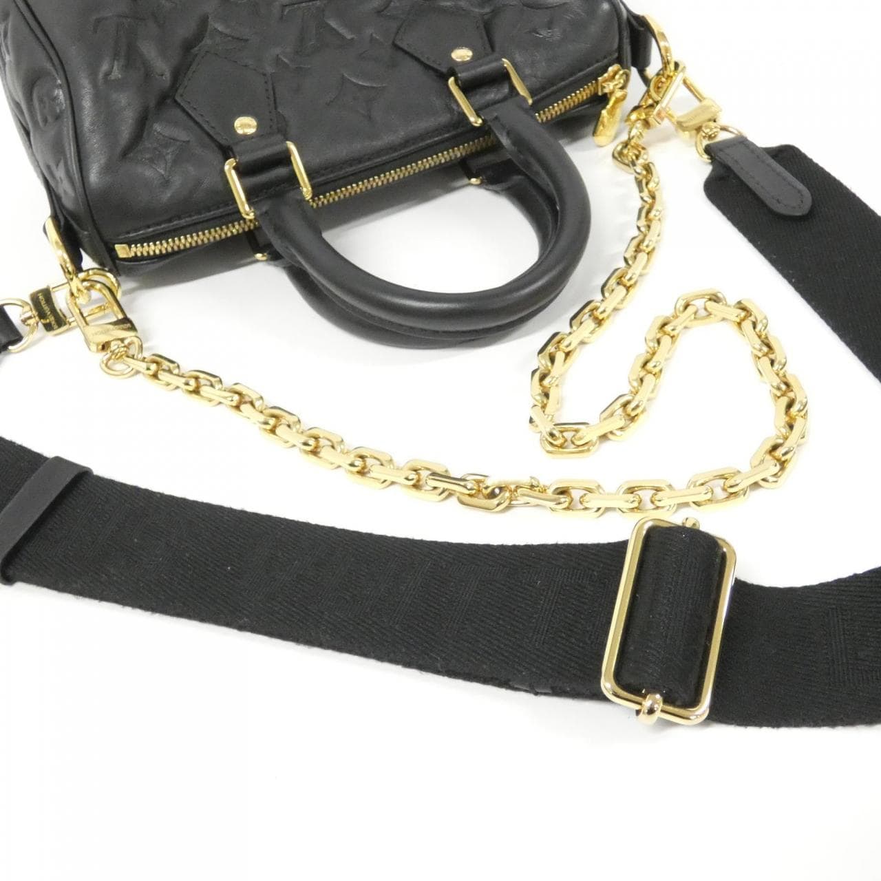 LOUIS VUITTON Speedy M58631 Boston Bag Lambskin Black Lambskin - Thumbnail 7