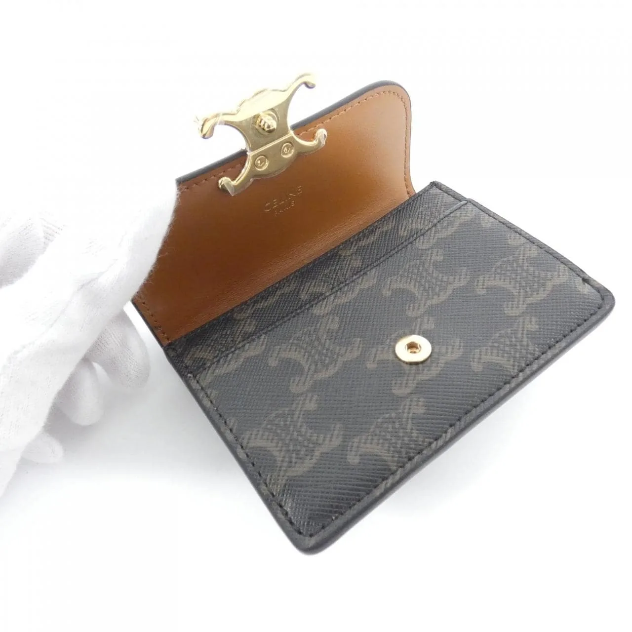 CELINE 10I582CPJ Card Case Canvas 帆布 新品 - 縮圖 4