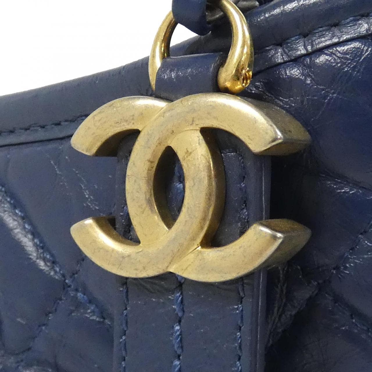 CHANEL Gabrielle 93825 Shoulder Bag Navy - Thumbnail 4