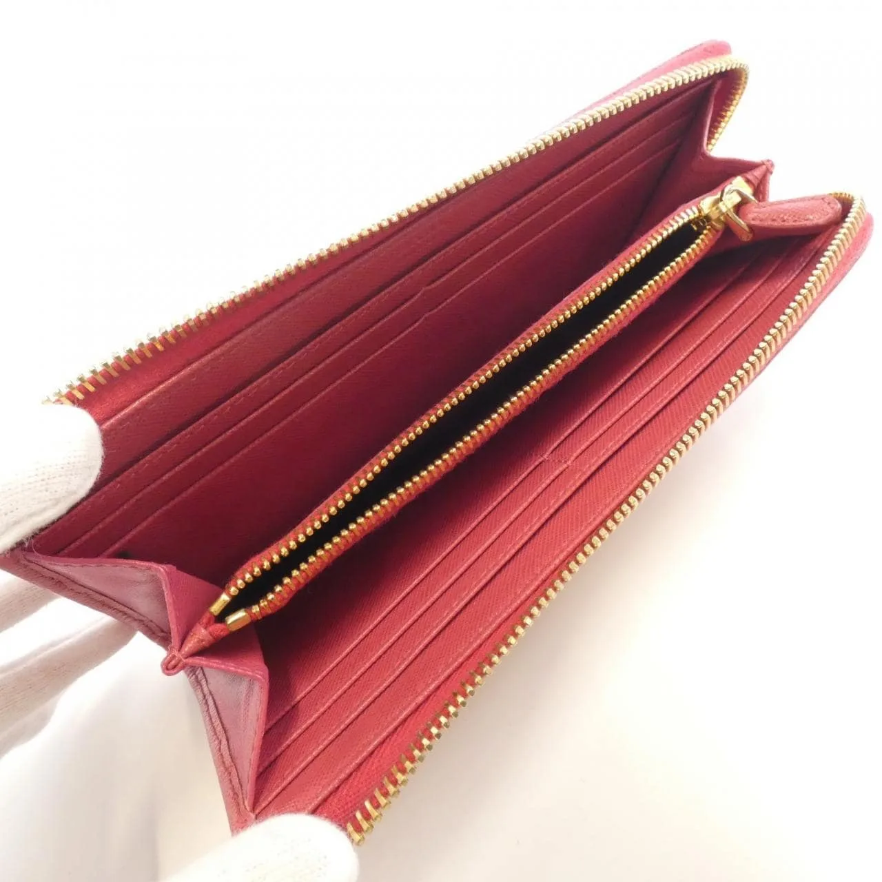 PRADA 1M1183 Wallet 黑色 中古品B - 縮圖 9