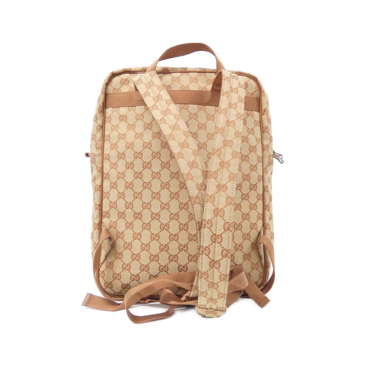 GUCCI 536724 9Y9BX Backpack Canvas 黑色 帆布 中古品A - 縮圖 2