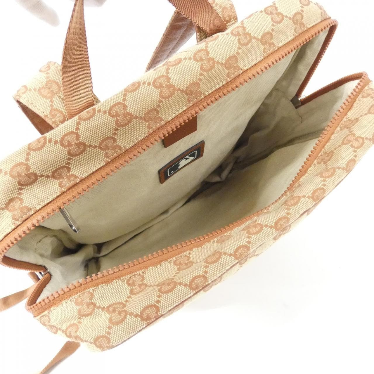 GUCCI 536724 9Y9BX Backpack Canvas 黑色 帆布 中古品A - 縮圖 5