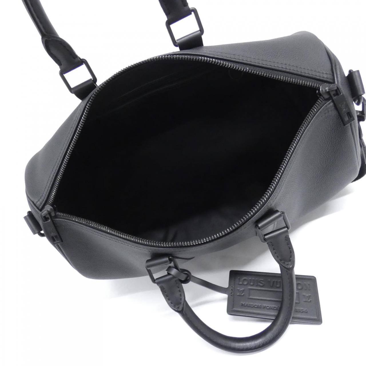 LOUIS VUITTON Keepall M57088 Boston Bag Lambskin Black Lambskin - Thumbnail 10