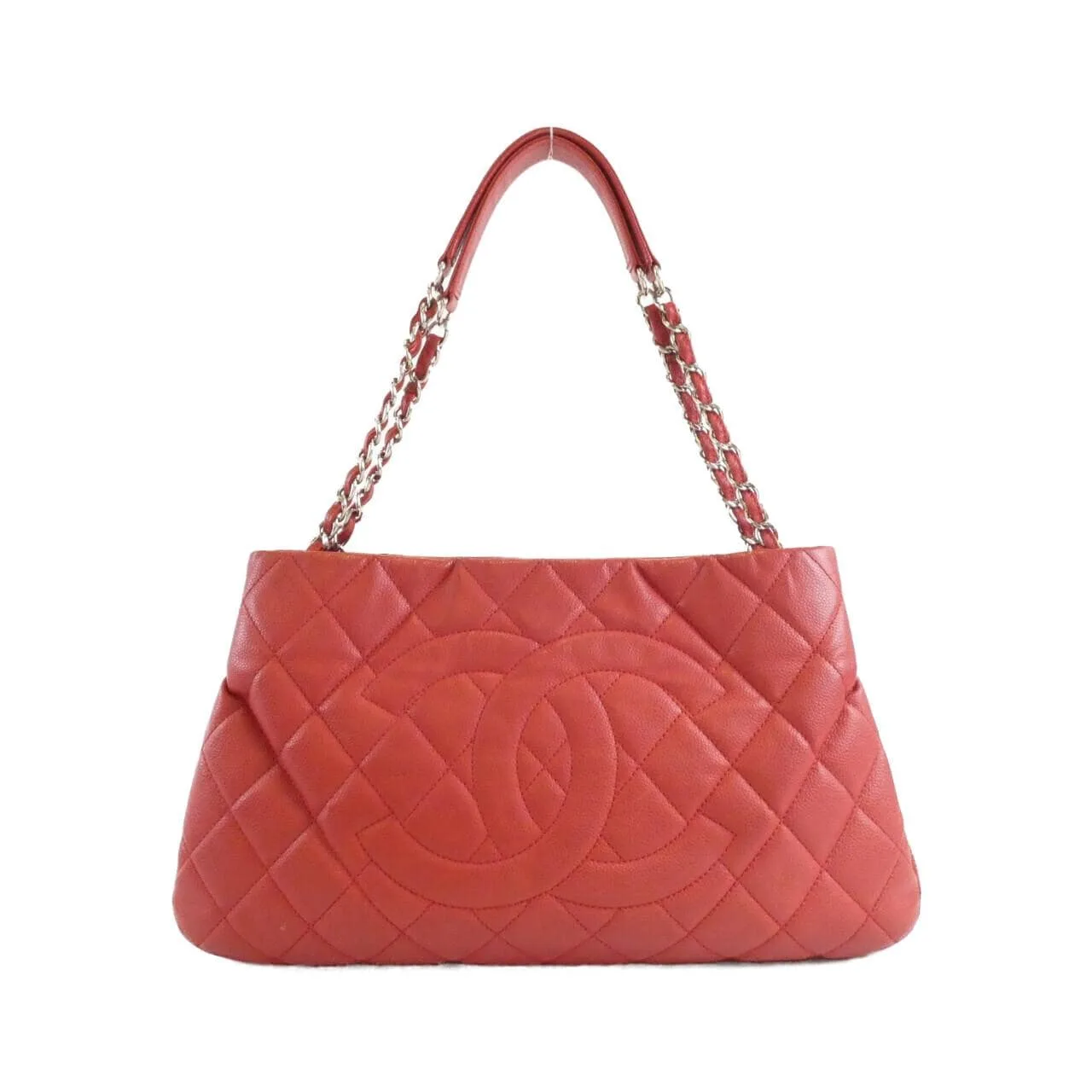 CHANEL 66872 Shoulder Grained Calfskin Red