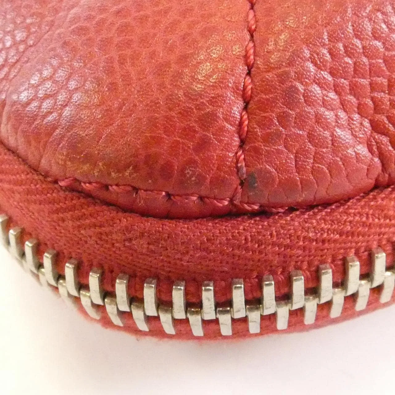 CHANEL 66872 Shoulder Grained Calfskin 紅色 荔枝紋牛皮 中古品B - 縮圖 3