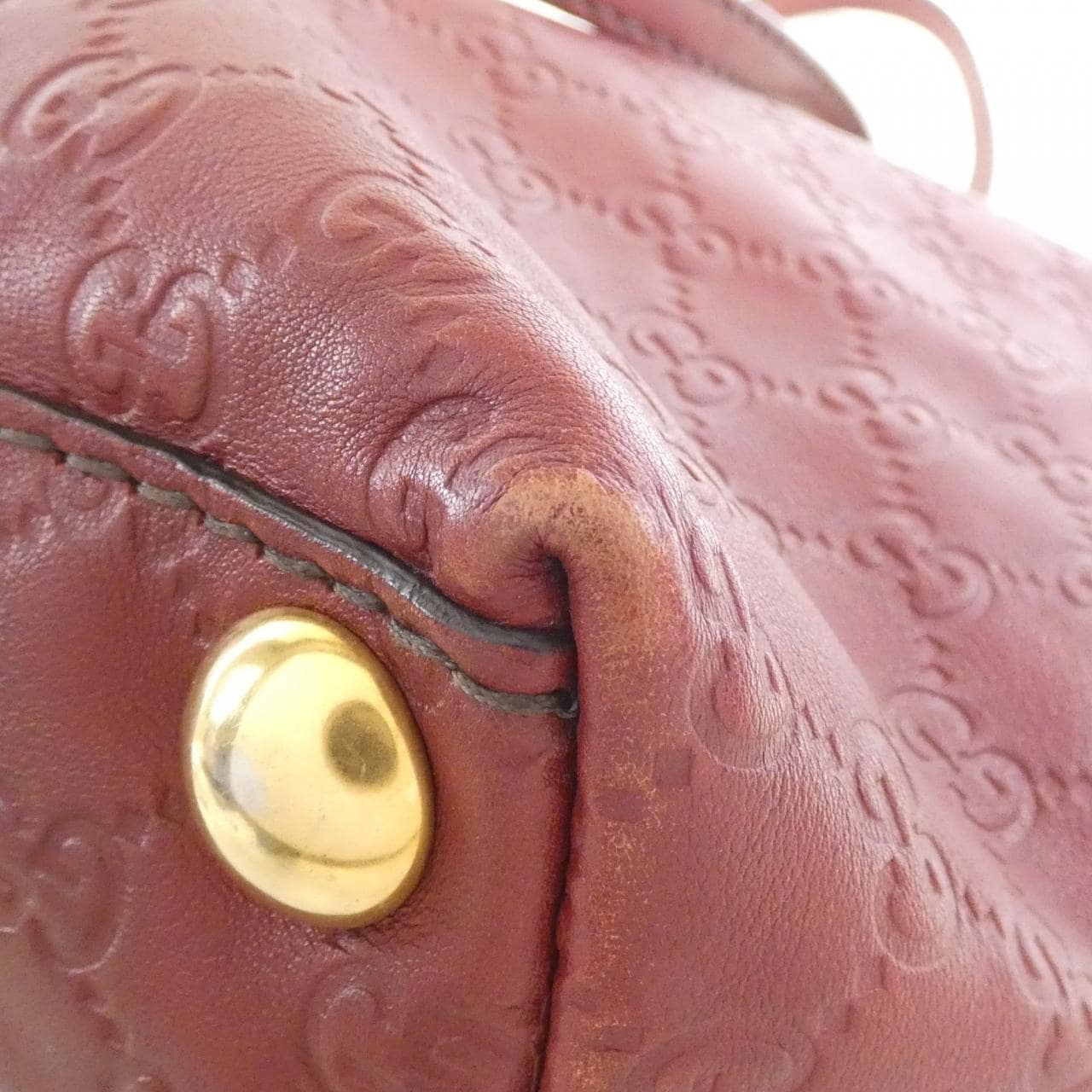 GUCCI 207291 Bag Leather Brown Leather Rank B - Thumbnail 3