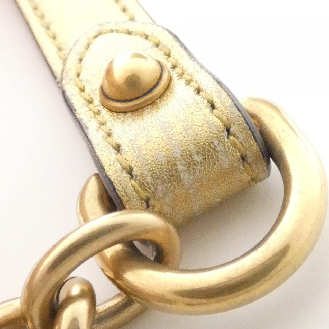 GUCCI GG Marmont 446744 Shoulder Bag Leather 金色 皮革 中古品B - 縮圖 7