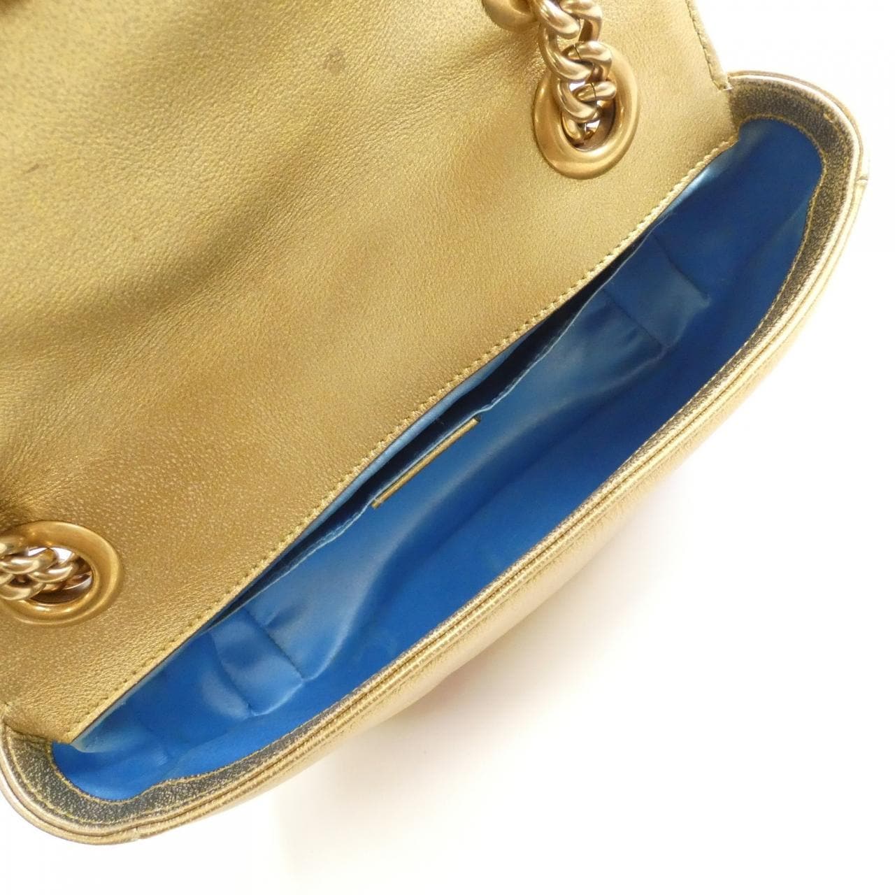 GUCCI GG Marmont 446744 Shoulder Bag Leather 金色 皮革 中古品B - 縮圖 8