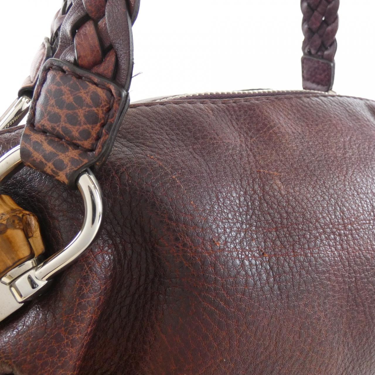 GUCCI 232959 Shoulder Bag Leather 棕色 皮革 中古品B - 縮圖 3