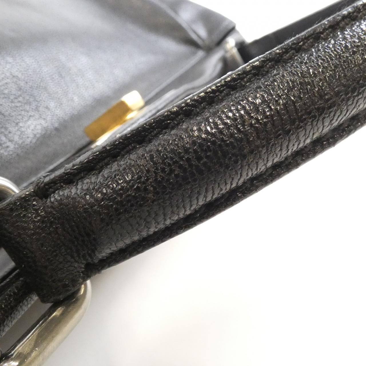 FENDI Peekaboo 8BN210 BL8 Bag Leather Black Leather - Thumbnail 5