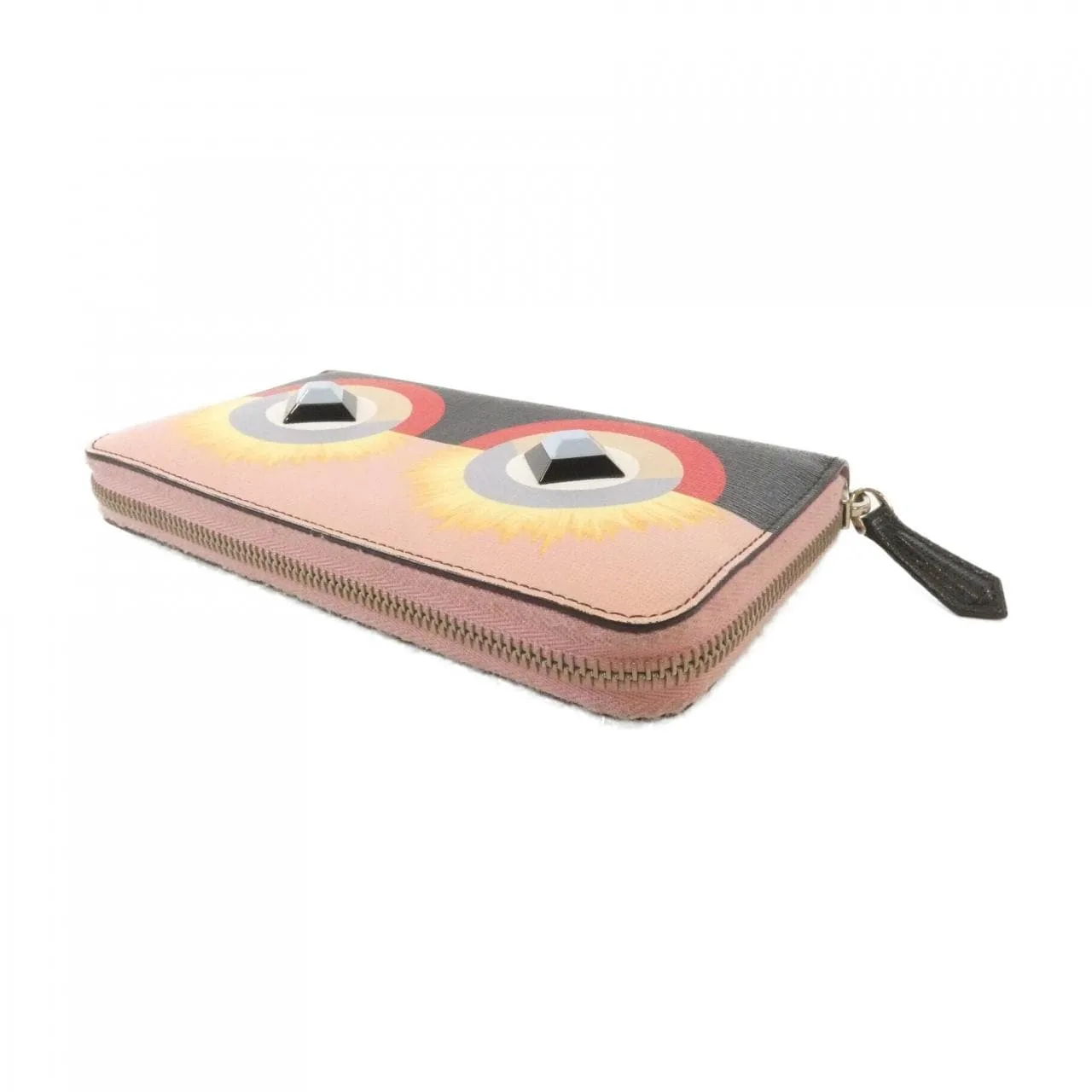 FENDI 8M0299 SQT Wallet Leather Black Leather Rank B - Thumbnail 3