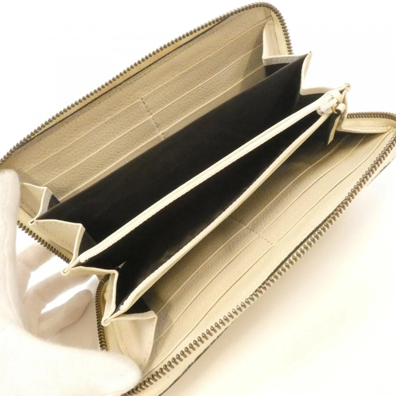 GUCCI 496317 0GCAT Wallet Leather Black Leather Rank B - Thumbnail 5