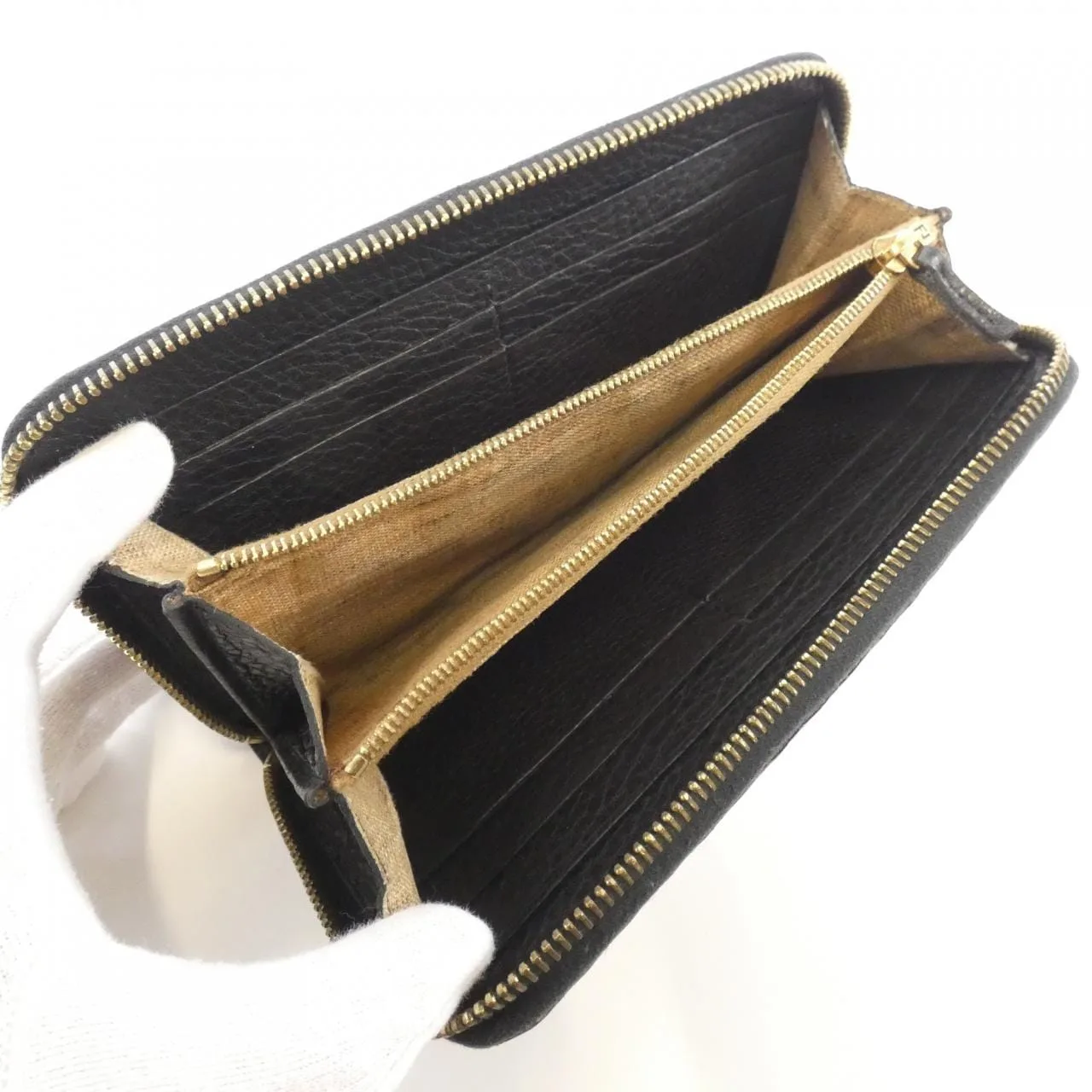 FENDI 8M0024 YF4 Wallet Leather Black Leather Rank B - Thumbnail 8