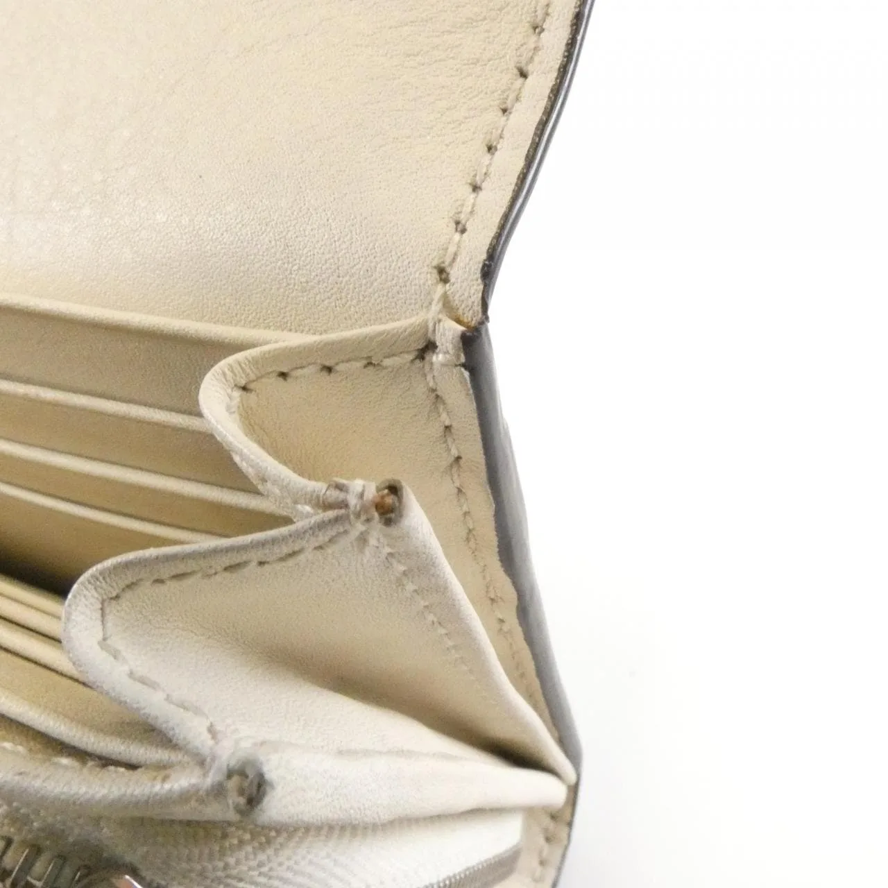 GUCCI 369661 Wallet Leather 灰色 皮革 中古品B - 縮圖 7