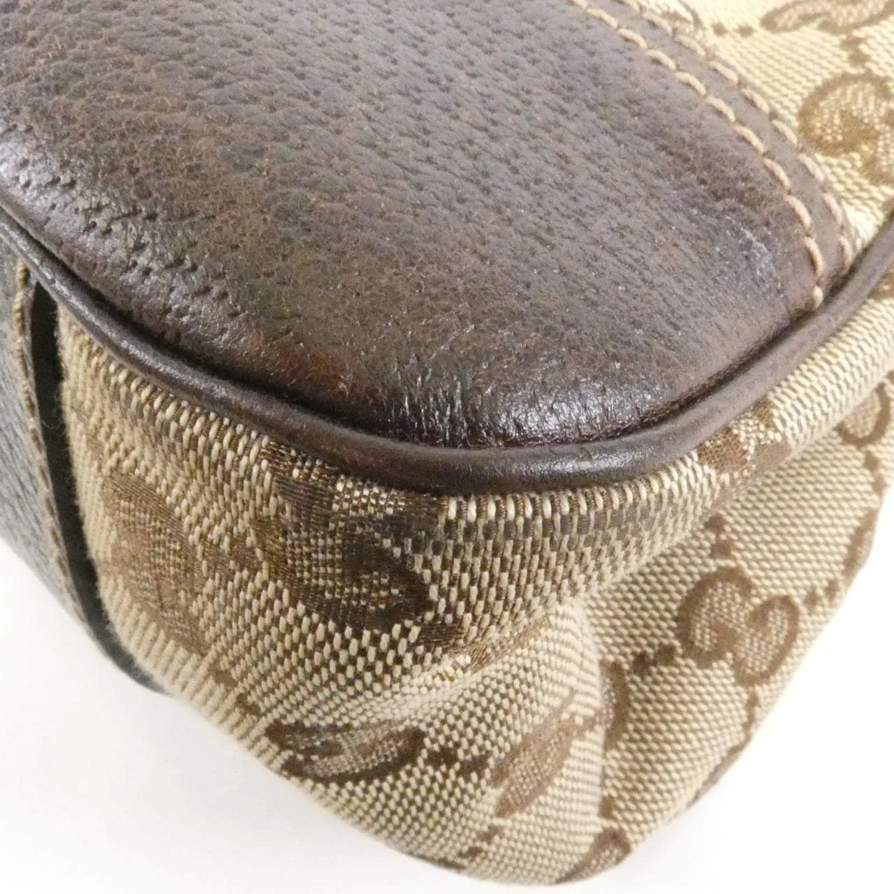 GUCCI 163805 FCERG Handbag Canvas 黑色 帆布 中古品B - 縮圖 3