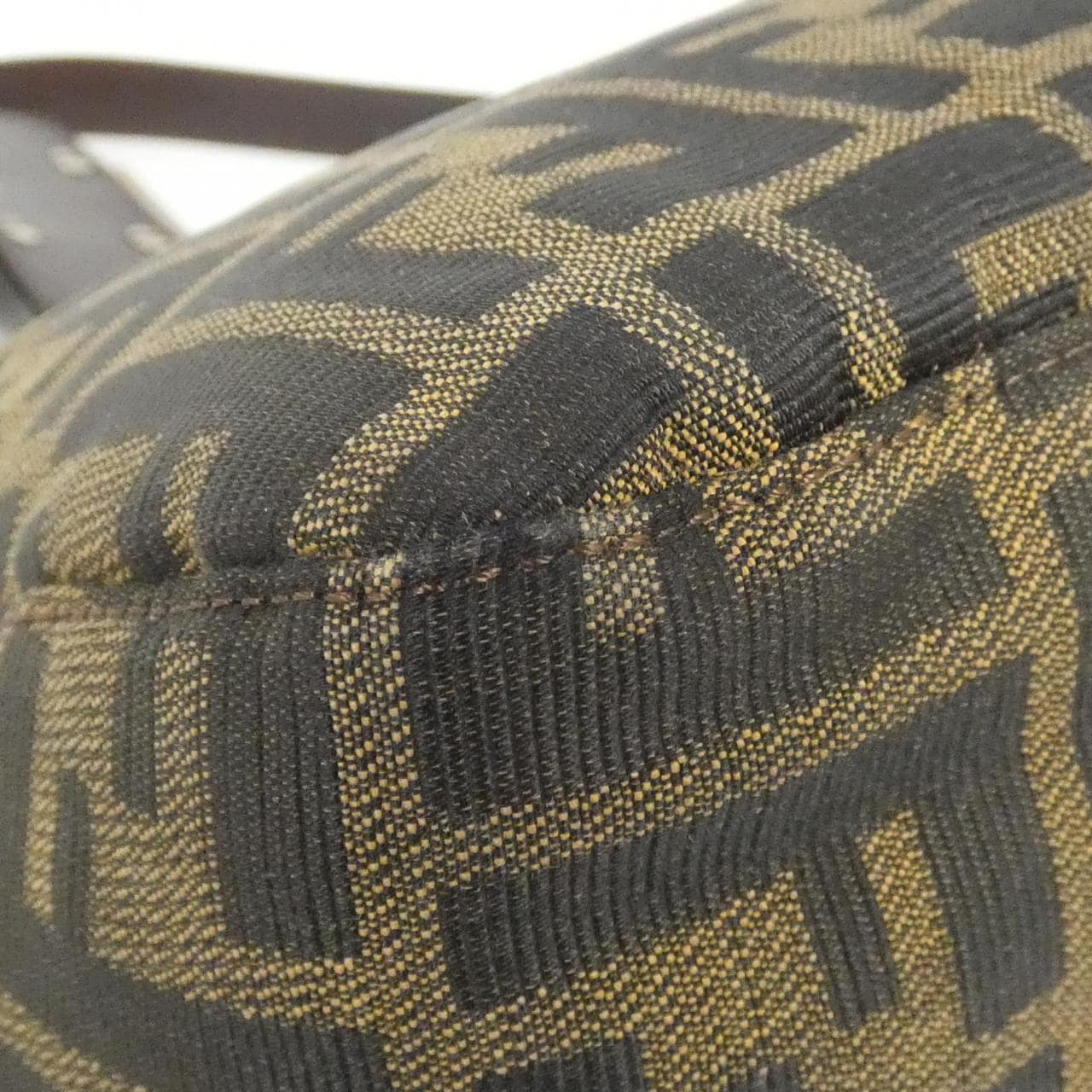 FENDI 26426 Shoulder Bag Canvas Black Canvas - Thumbnail 3