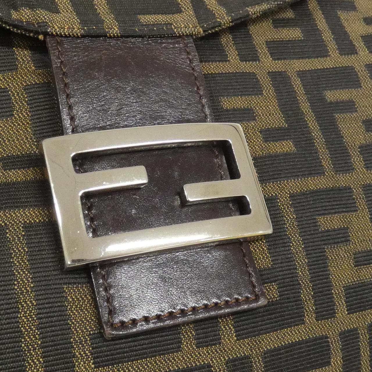 FENDI 26426 Shoulder Bag Canvas Black Canvas - Thumbnail 4