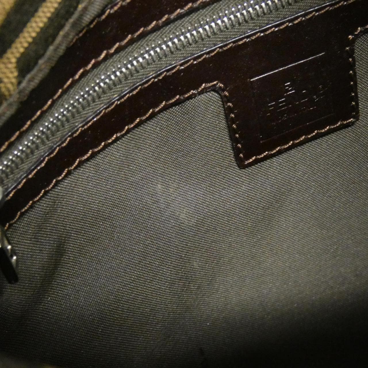 FENDI 26426 Shoulder Bag Canvas Black Canvas - Thumbnail 7