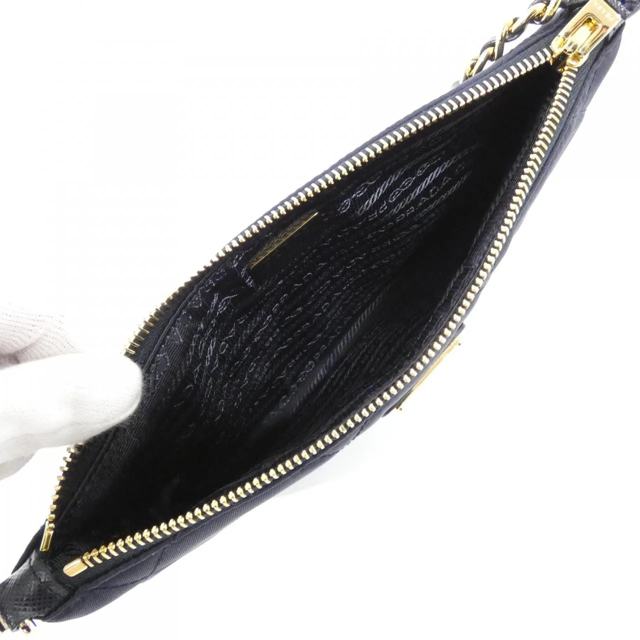 PRADA 1NI054 Pouch Blue Rank A - Thumbnail 6