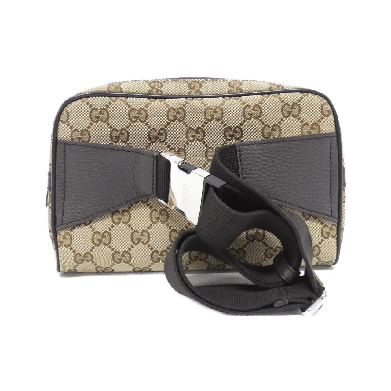 GUCCI GG Supreme 449174 KY9KN Belt Bag Canvas 黑色 帆布 中古品A - 縮圖 2