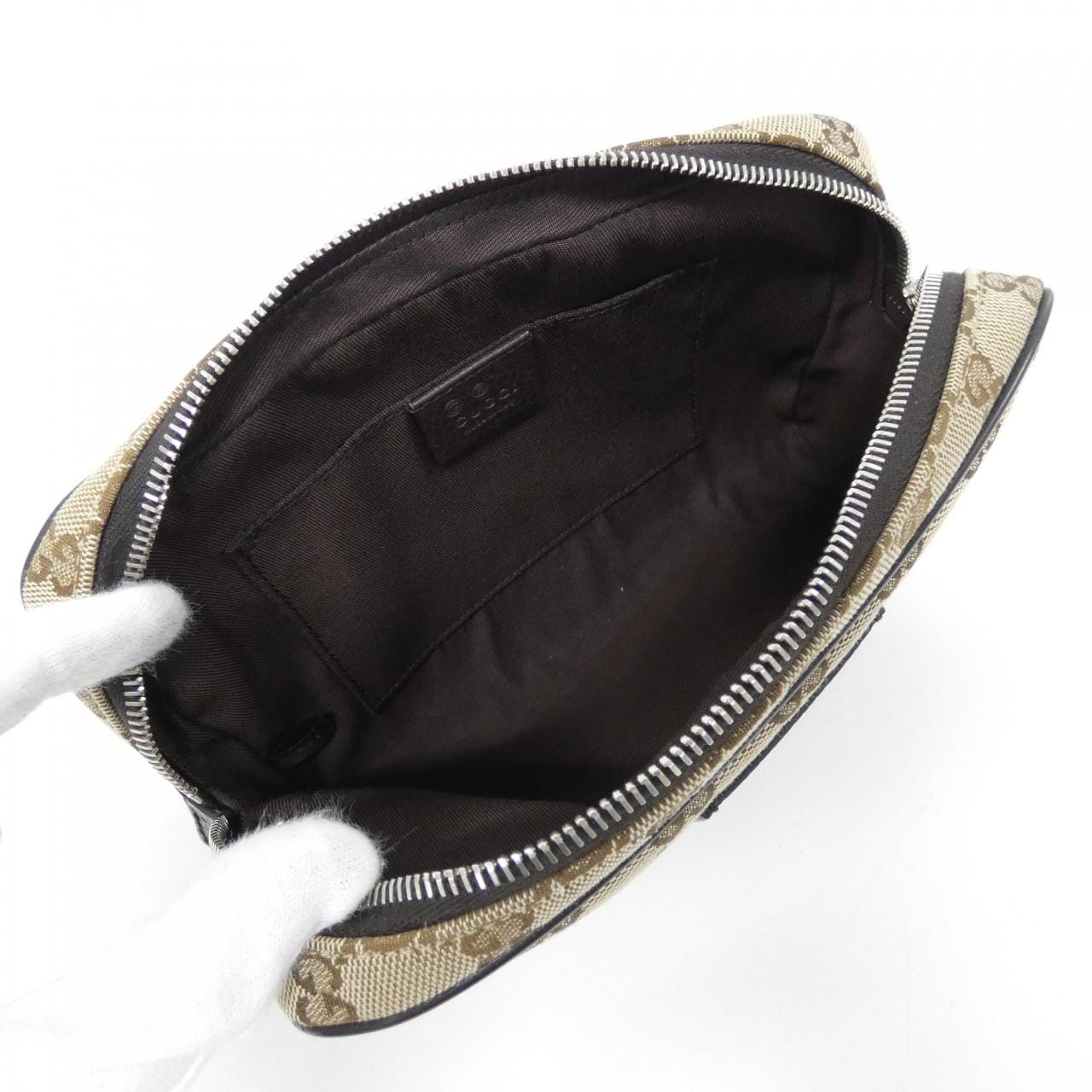 GUCCI GG Supreme 449174 KY9KN Belt Bag Canvas 黑色 帆布 中古品A - 縮圖 5