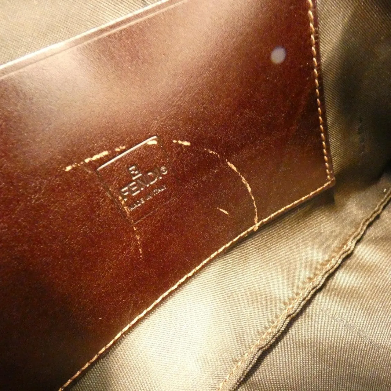 FENDI 16330 Shoulder Canvas 黑色 帆布 中古品B - 縮圖 8