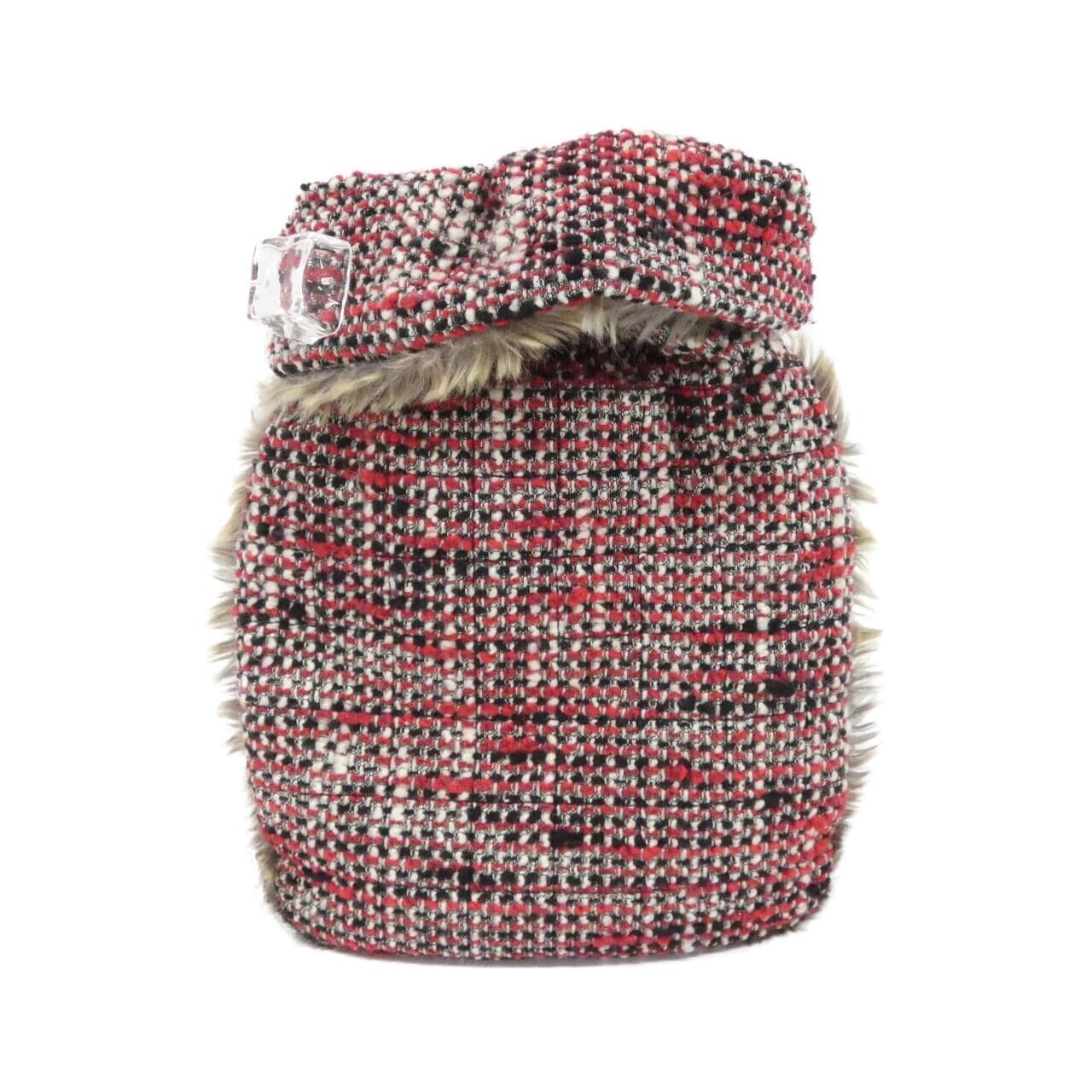 CHANEL Shoulder Tweed 黑色 粗花呢 中古品A - 縮圖 2