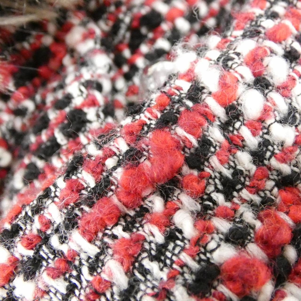 CHANEL Shoulder Tweed 黑色 粗花呢 中古品A - 縮圖 5