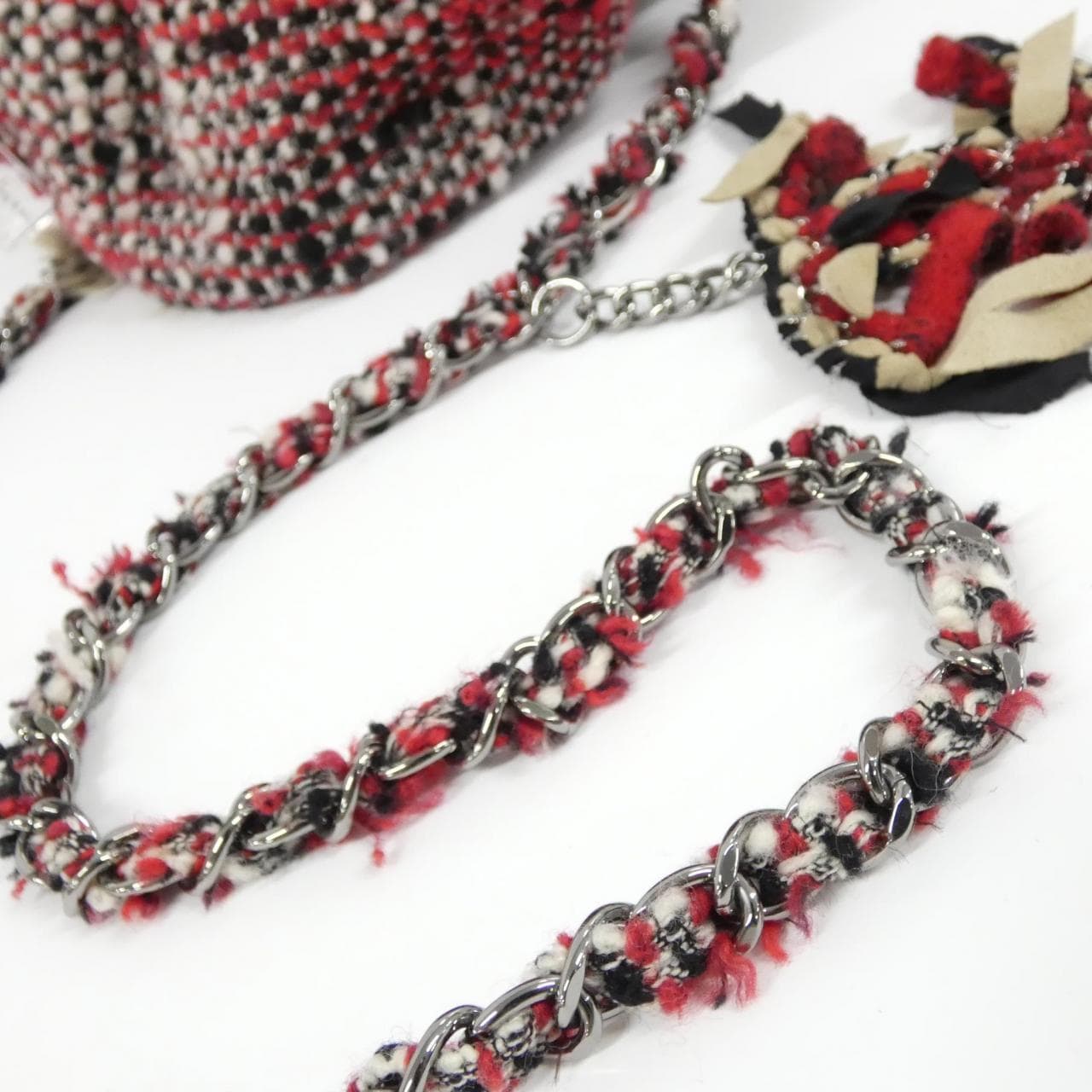 CHANEL Shoulder Tweed 黑色 粗花呢 中古品A - 縮圖 7