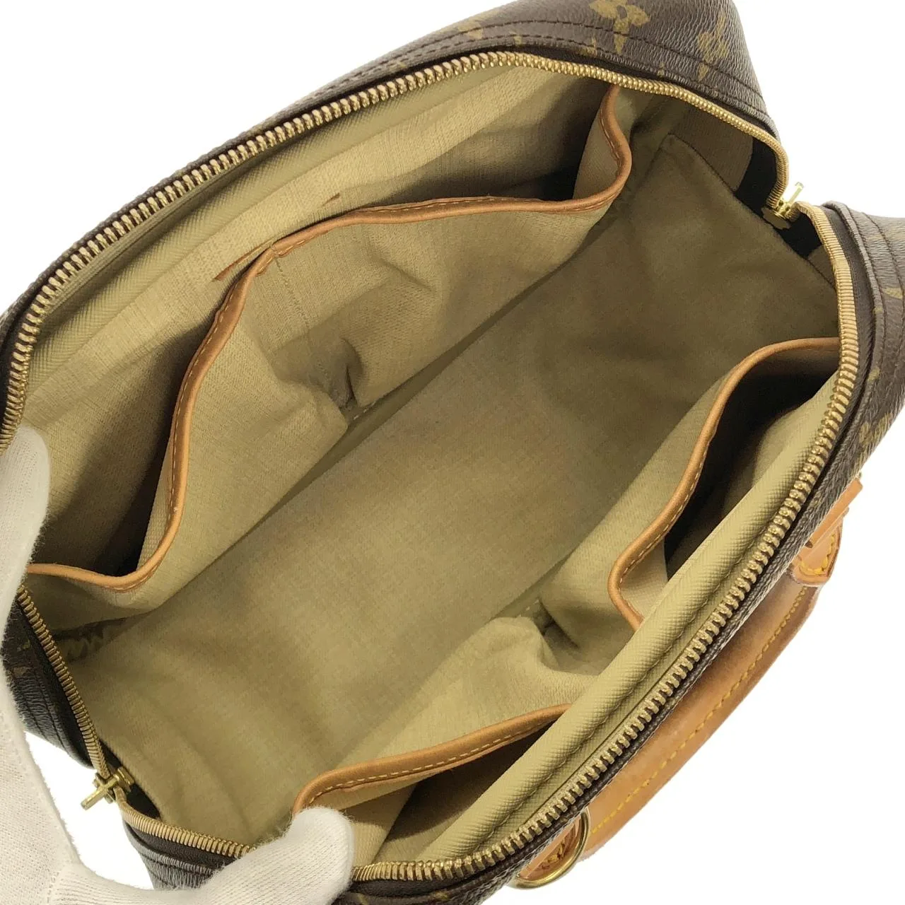 LOUIS VUITTON M42228 Handbag Monogram 黑色 Monogram 中古品B - 縮圖 8