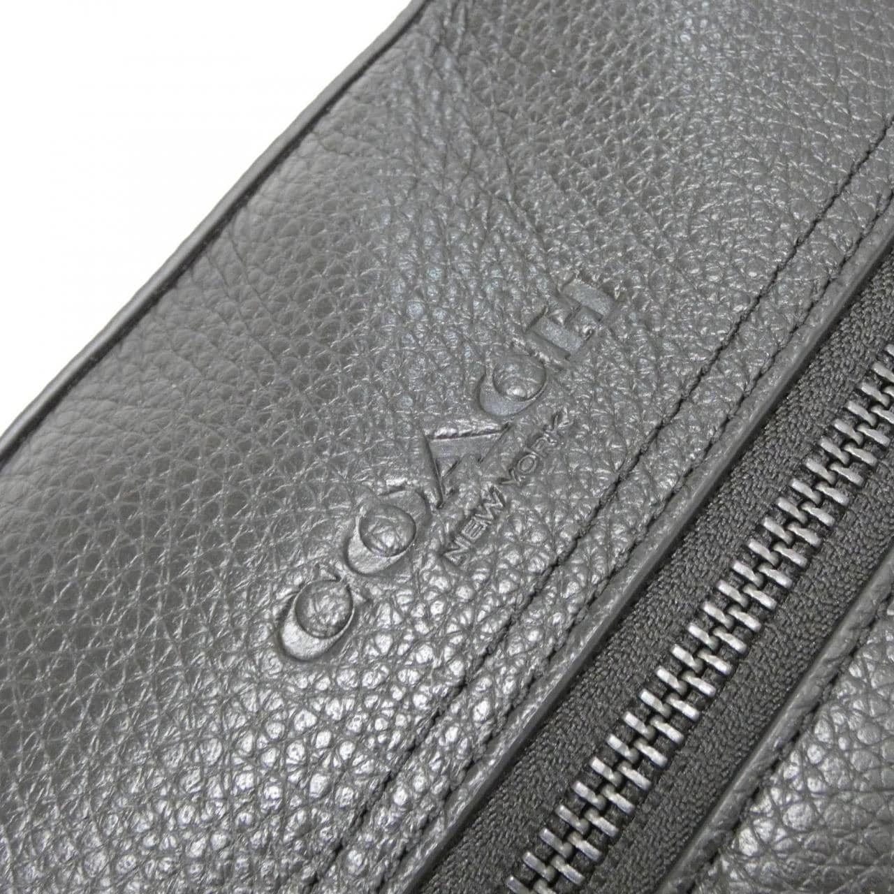 COACH 4011 Shoulder Bag Leather 黑色 皮革 - 縮圖 4