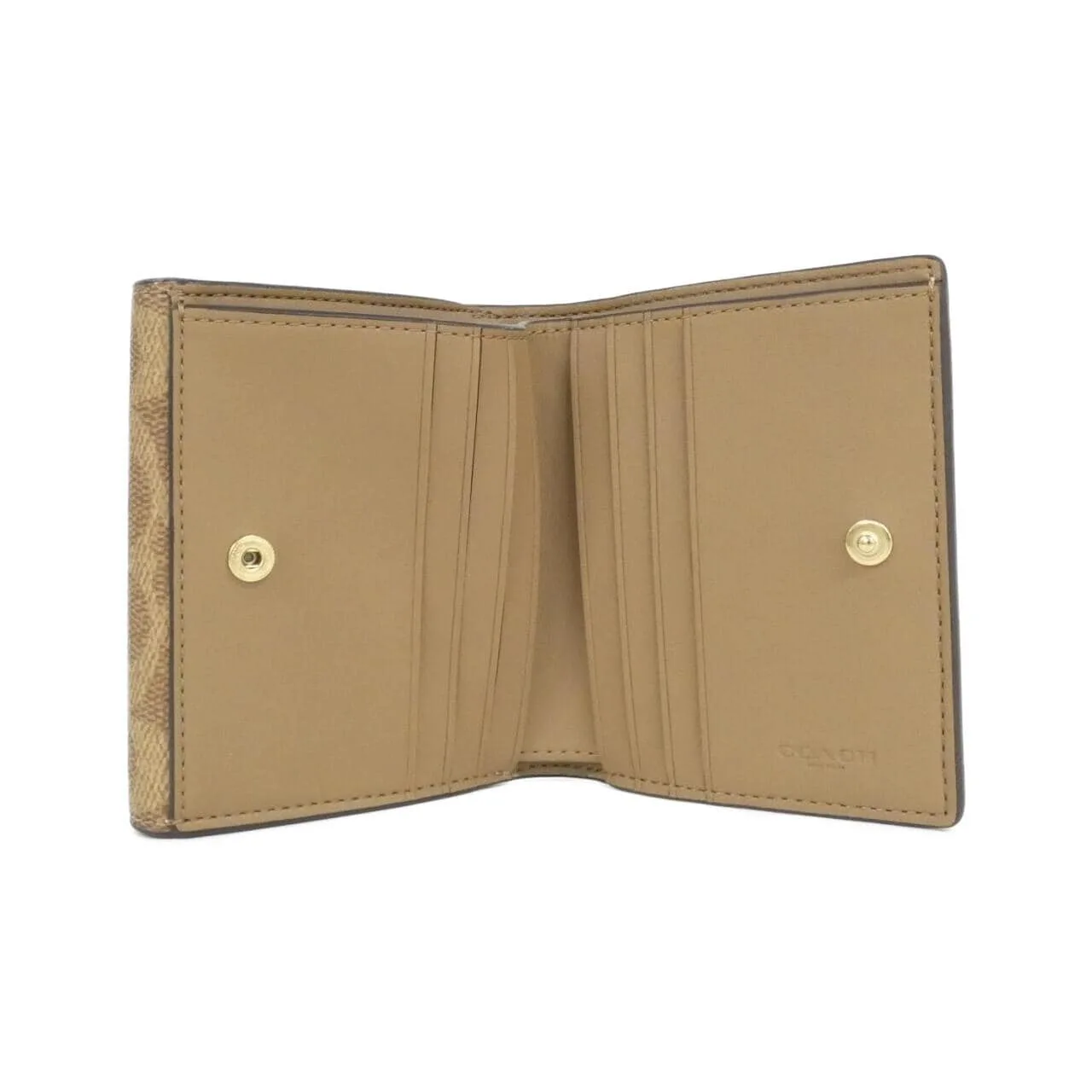 COACH CCQ09 Wallet Canvas Black Canvas New - Thumbnail 4