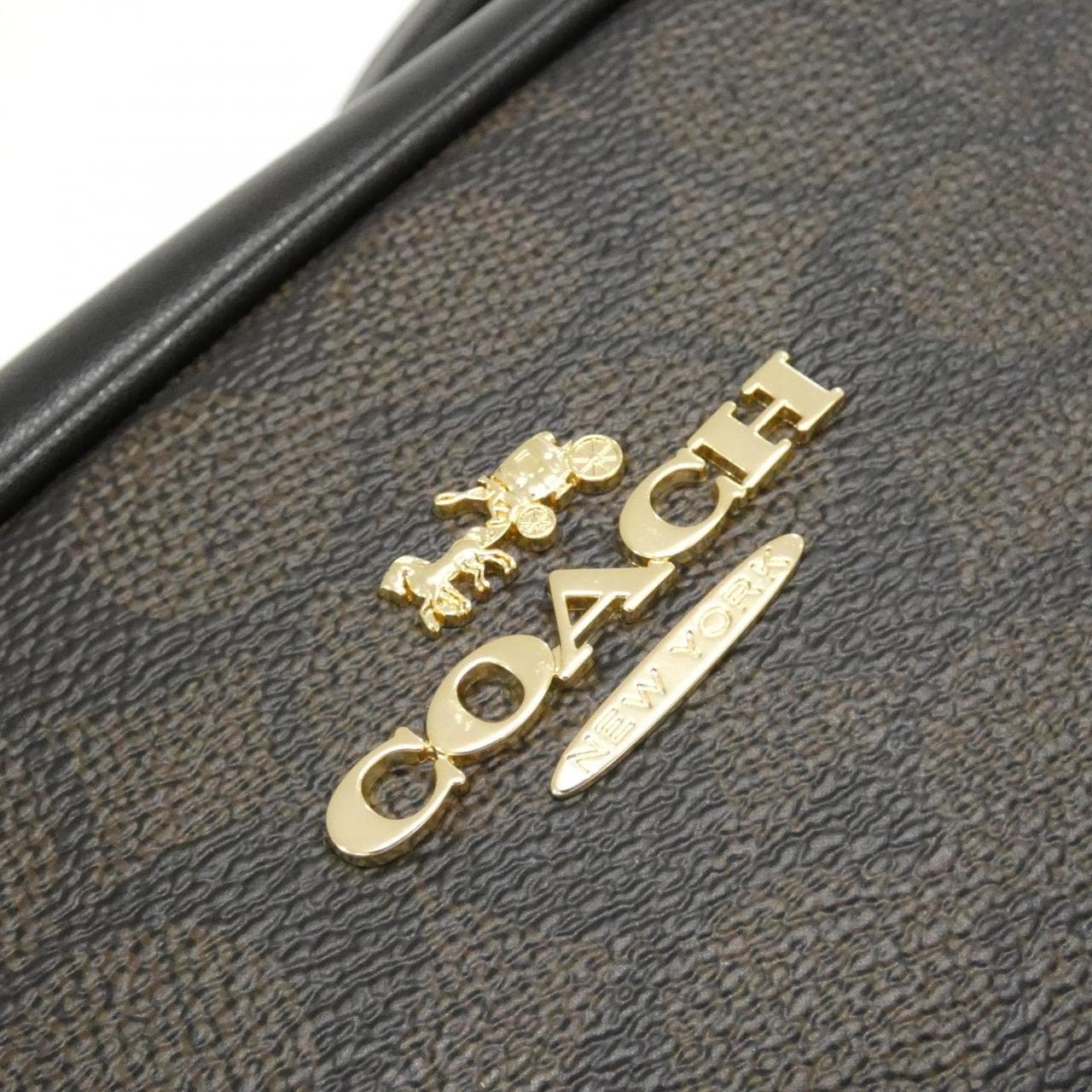 COACH CZ186 Shoulder Bag Canvas 黑色 帆布 新品 - 縮圖 4