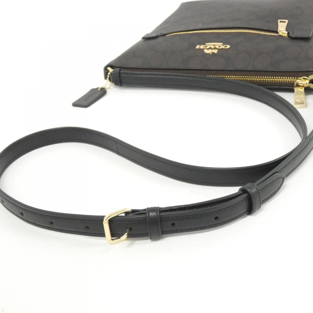 COACH CCQ27 Shoulder Bag Canvas Black Canvas New - Thumbnail 5