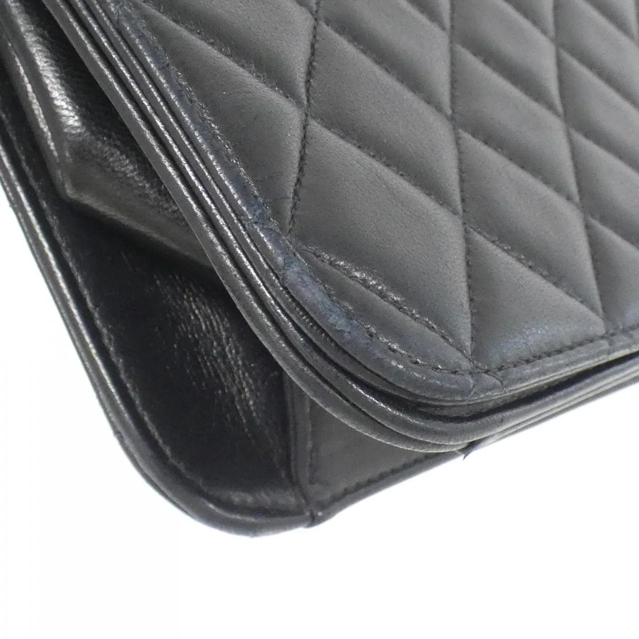 CHANEL 03568 Shoulder Lambskin Black Lambskin - Thumbnail 3