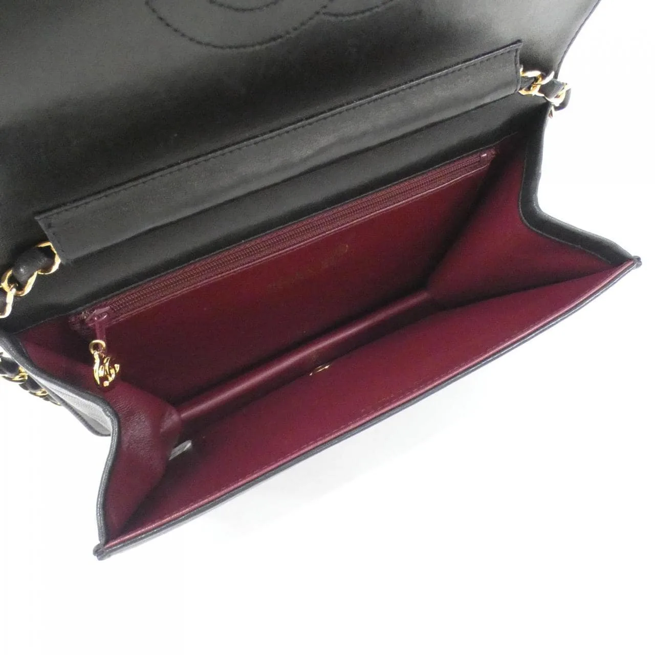 CHANEL 03568 Shoulder Lambskin Black Lambskin - Thumbnail 9